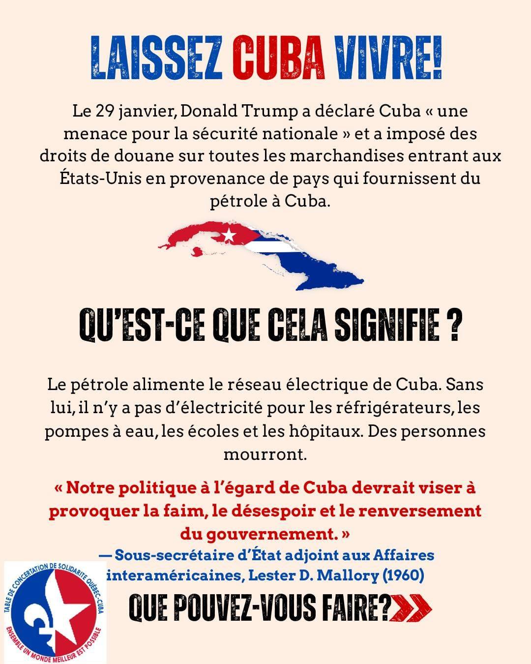 Laissez Cuba vivre !